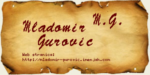 Mladomir Gurović vizit kartica